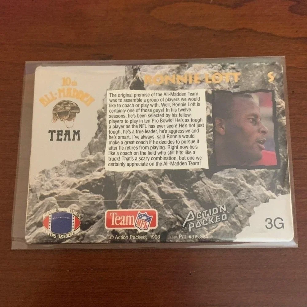 Ronnie Lott 24kt‎ gold card